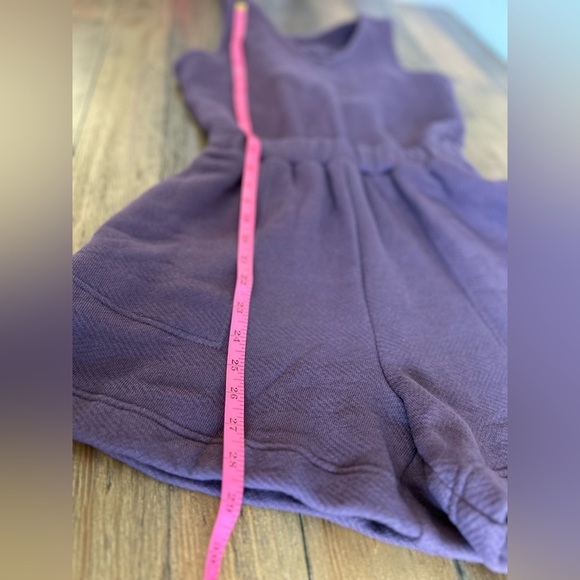 FREE PEOPLE Beach Halter hooded shorts romper Soft Terry plum color Sz XS - Picture 15 of 16